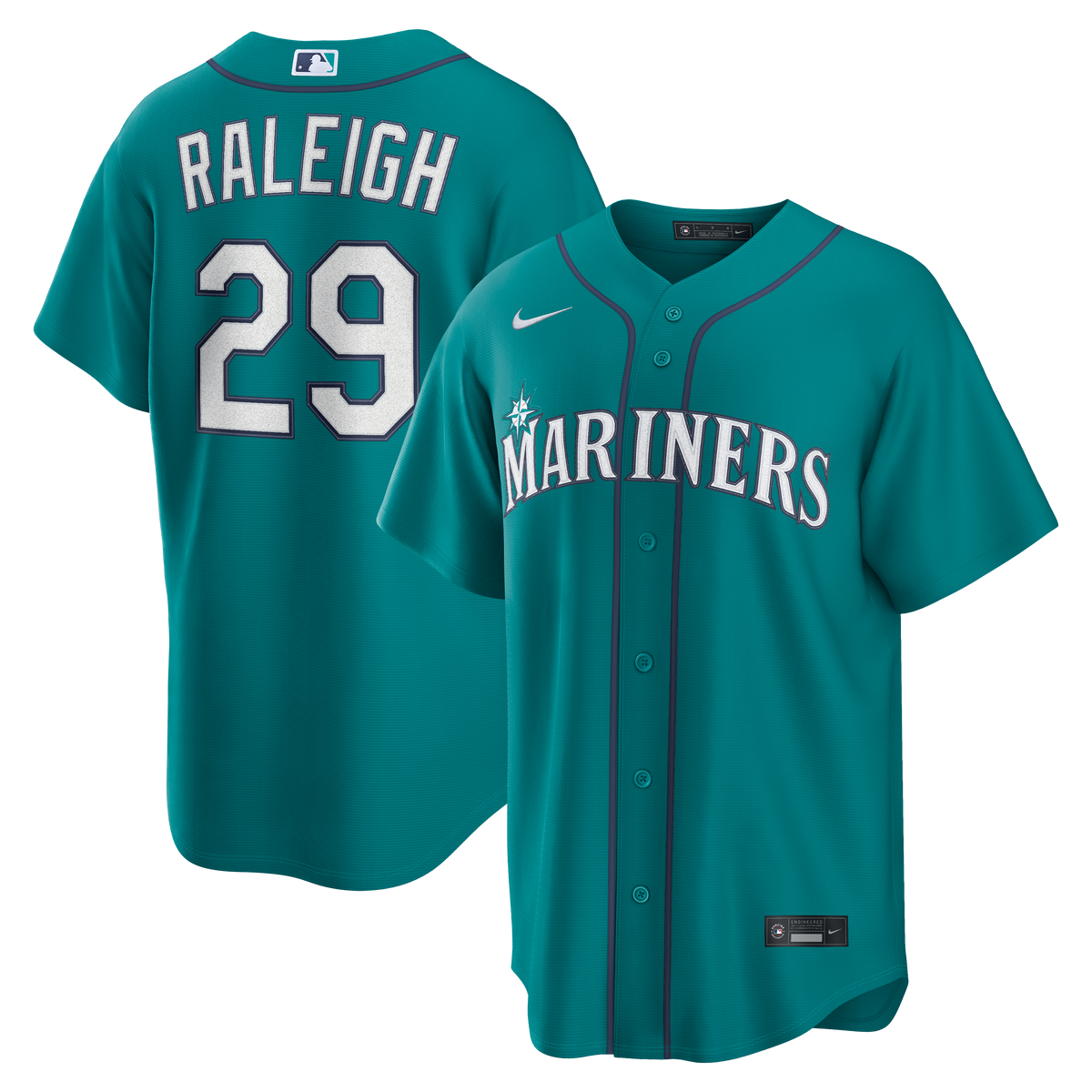 Seattle Mariners Cal Raleigh Nike Navy Road Replica Jersey