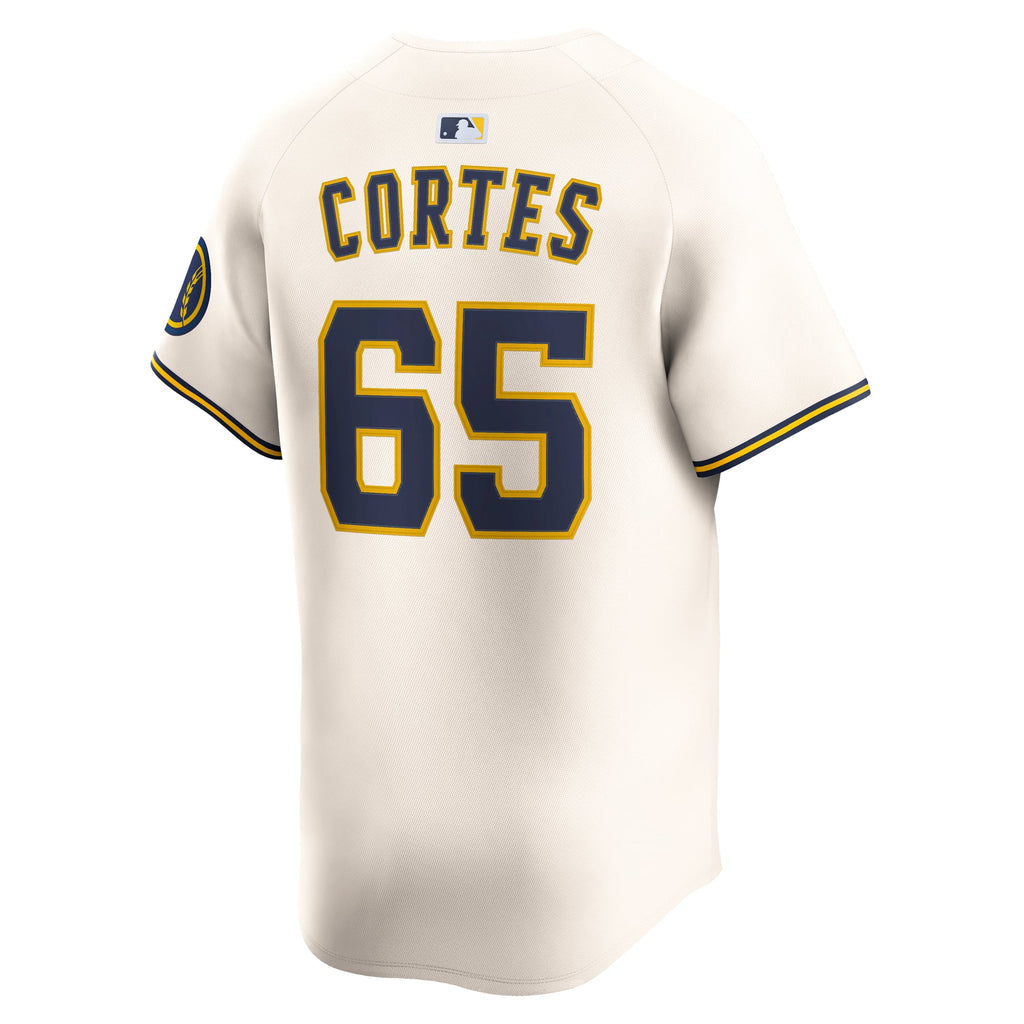 Milwaukee Brewers Nestor Cortes Nike Cream Home Limited Player Jersey
