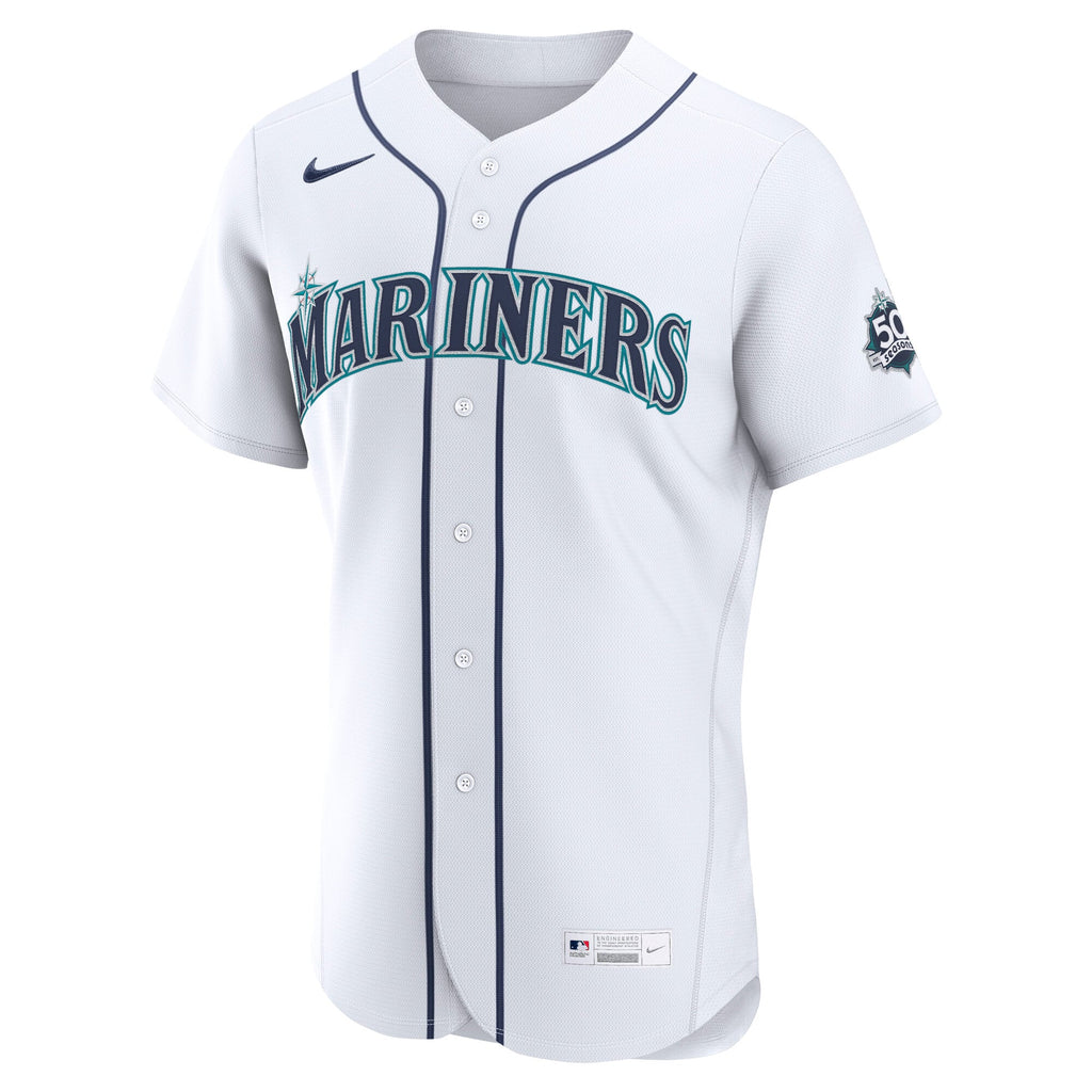 Seattle Mariners Matt Brash Nike White Home 50th Season Authentic Jersey