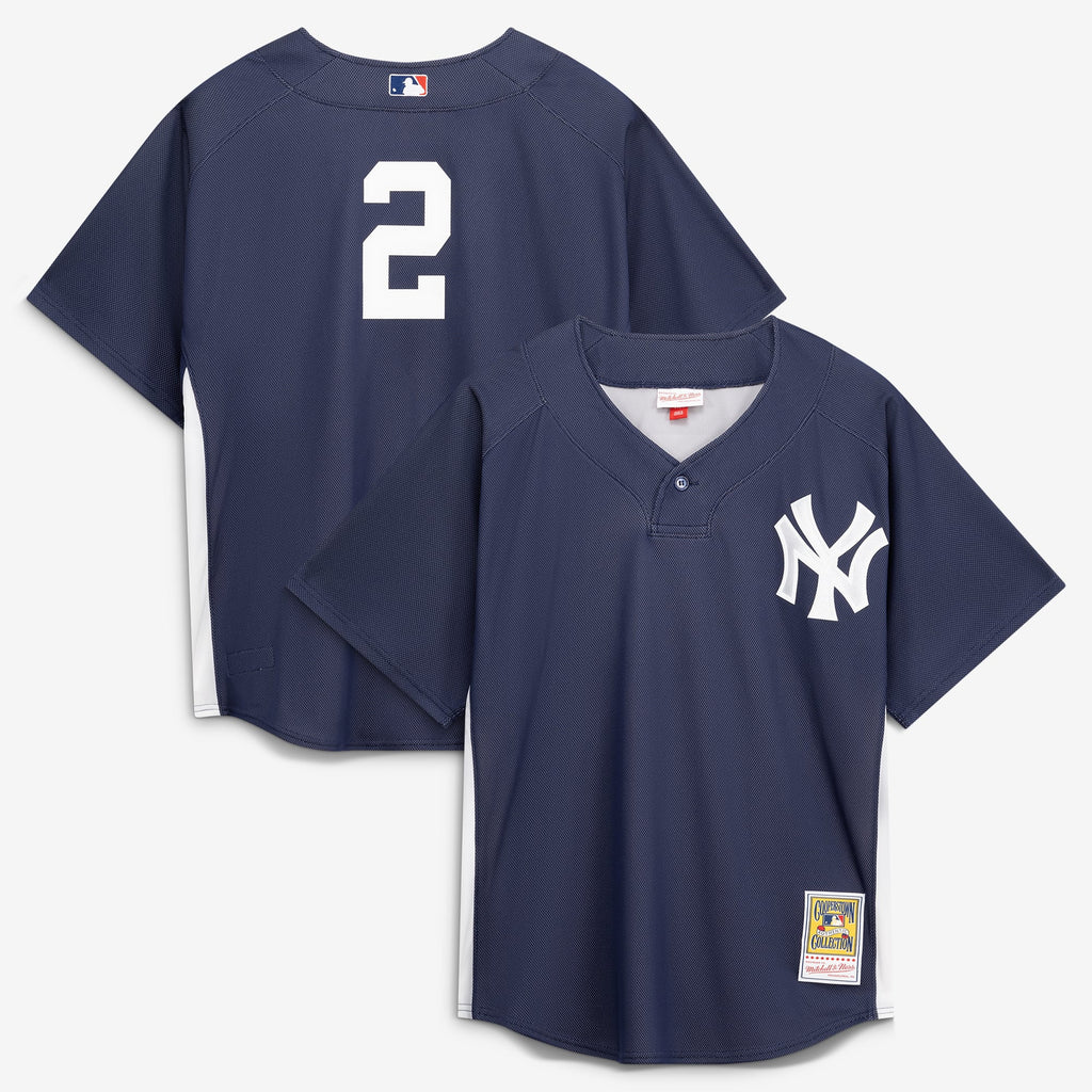 New York Yankees Derek Jeter Mitchell & Ness Navy Authentic Batting Practice Jersey