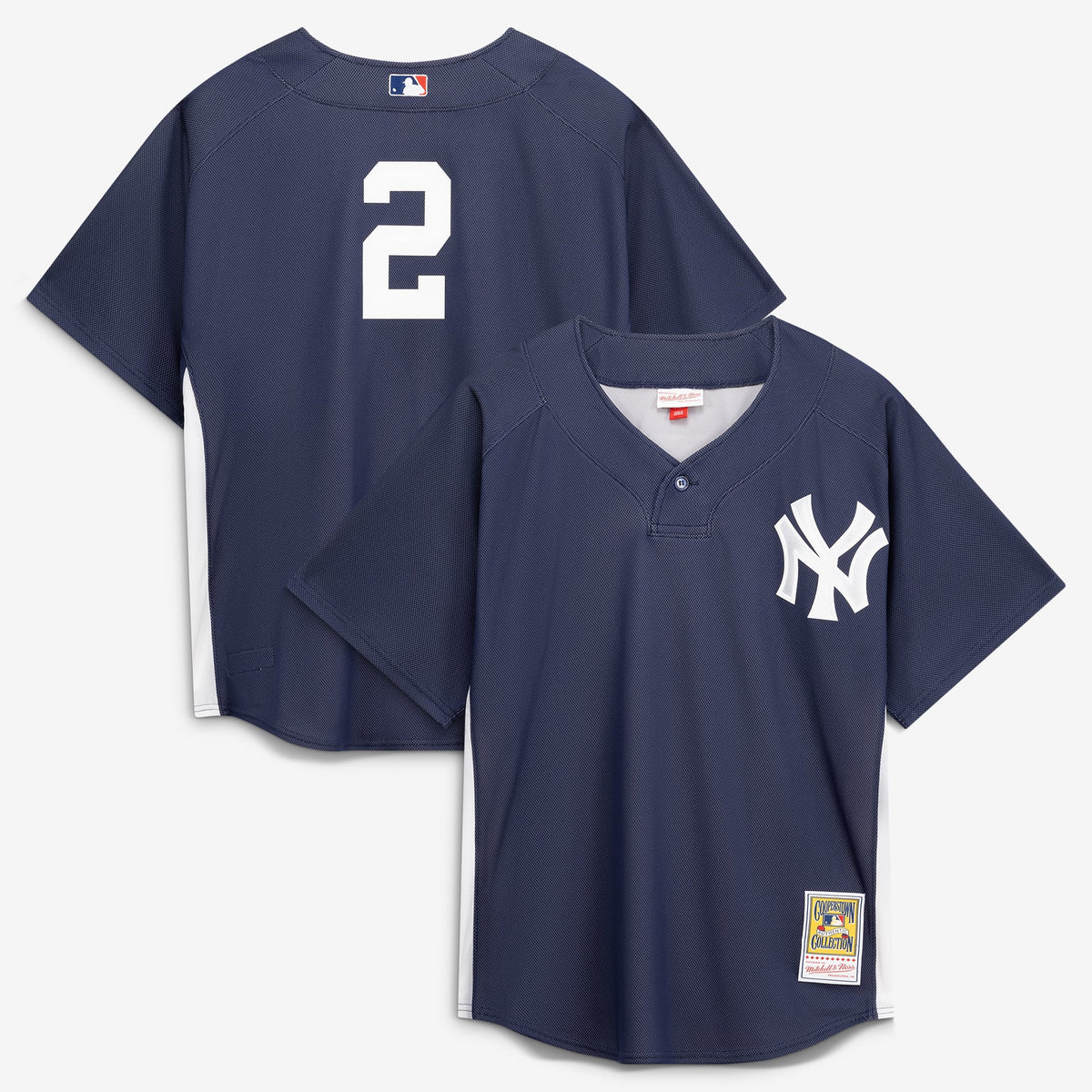 New York Yankees Derek Jeter Mitchell & Ness Navy Authentic Batting Practice Jersey