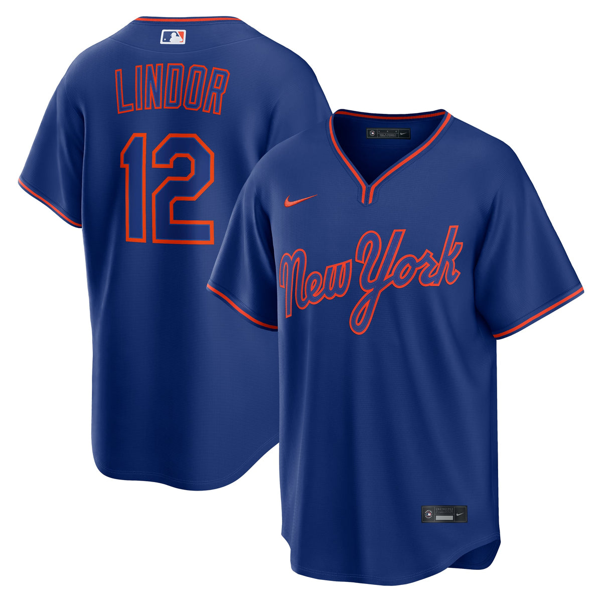 New York Mets Francisco Lindor Nike Gray Road Replica Jersey