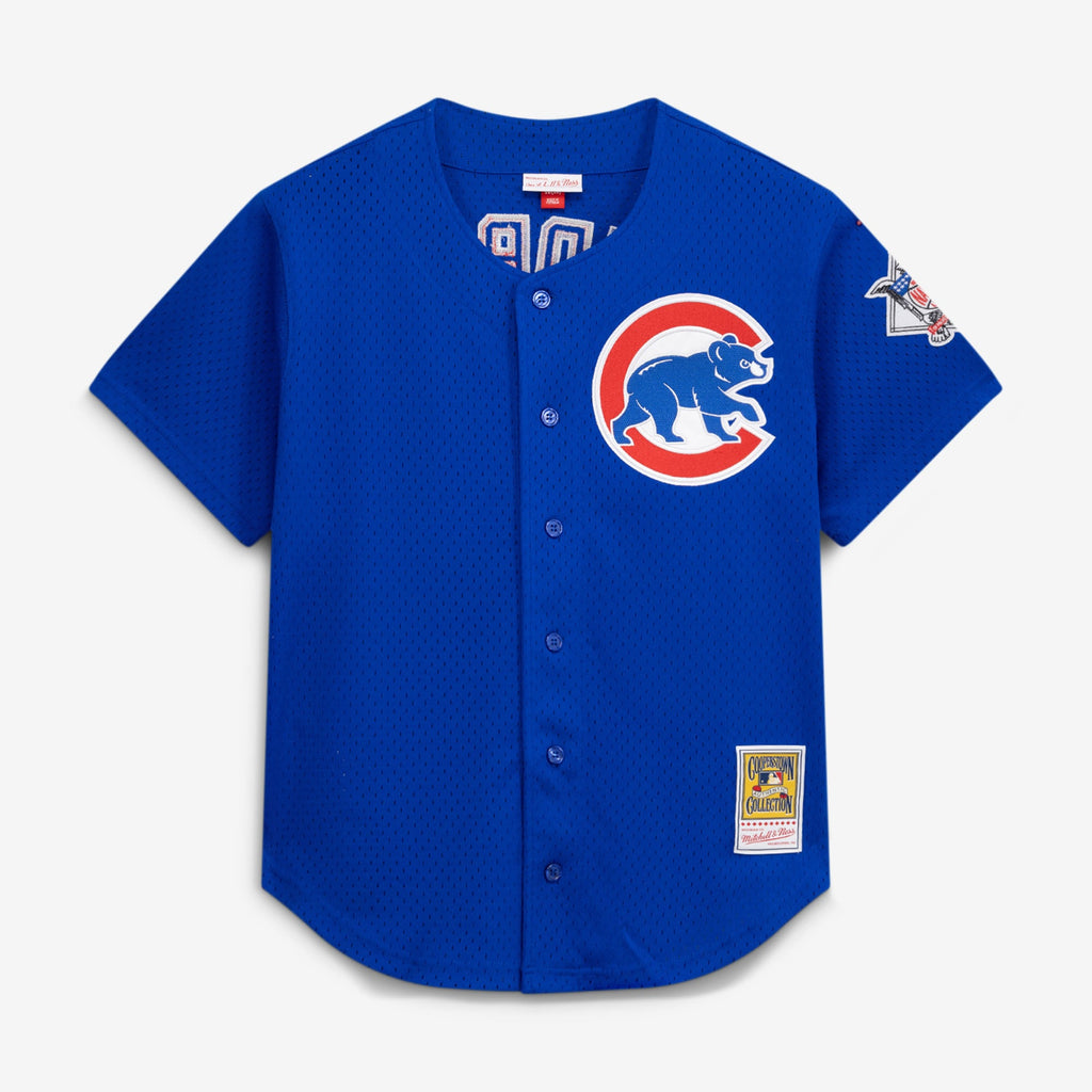 Chicago Cubs Ryne Sandberg Mitchell & Ness Royal Cooperstown Collection 1997 Mesh Batting Practice Button-Up Jersey