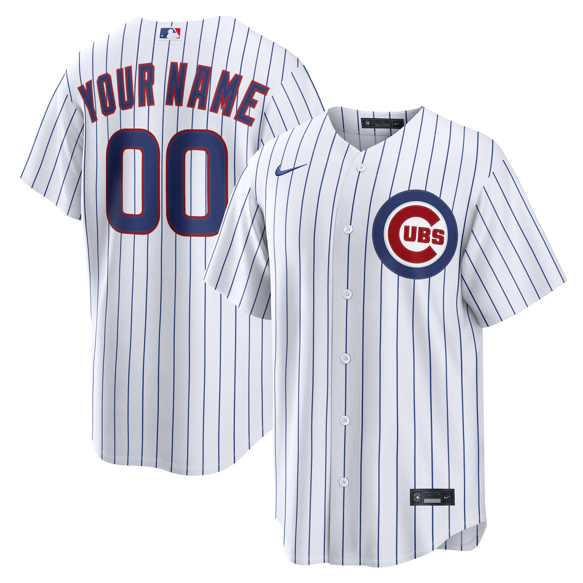Chicago Cubs Nike White Home Stadium Custom Jersey
