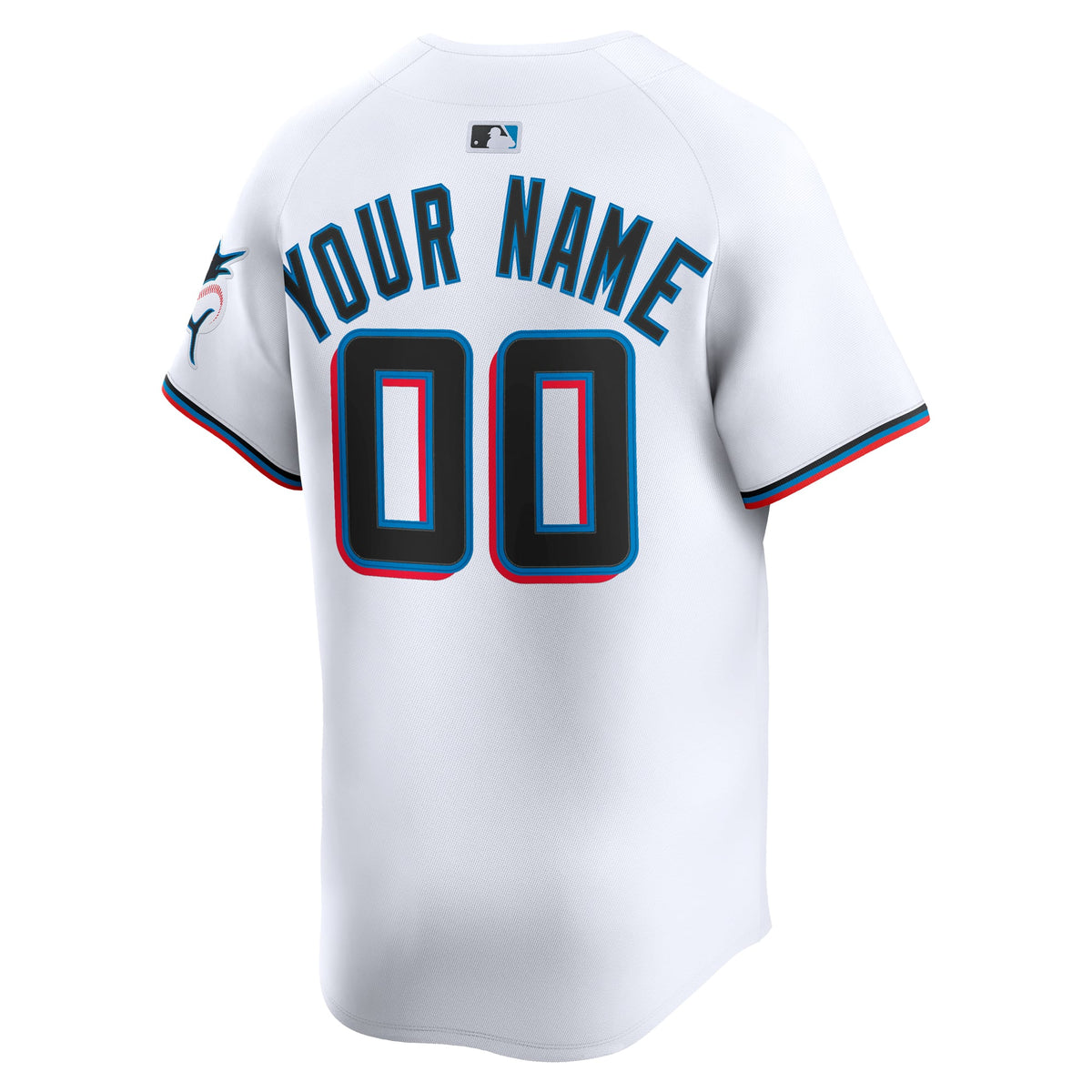 Miami Marlins Nike White Home Limited Custom Jersey