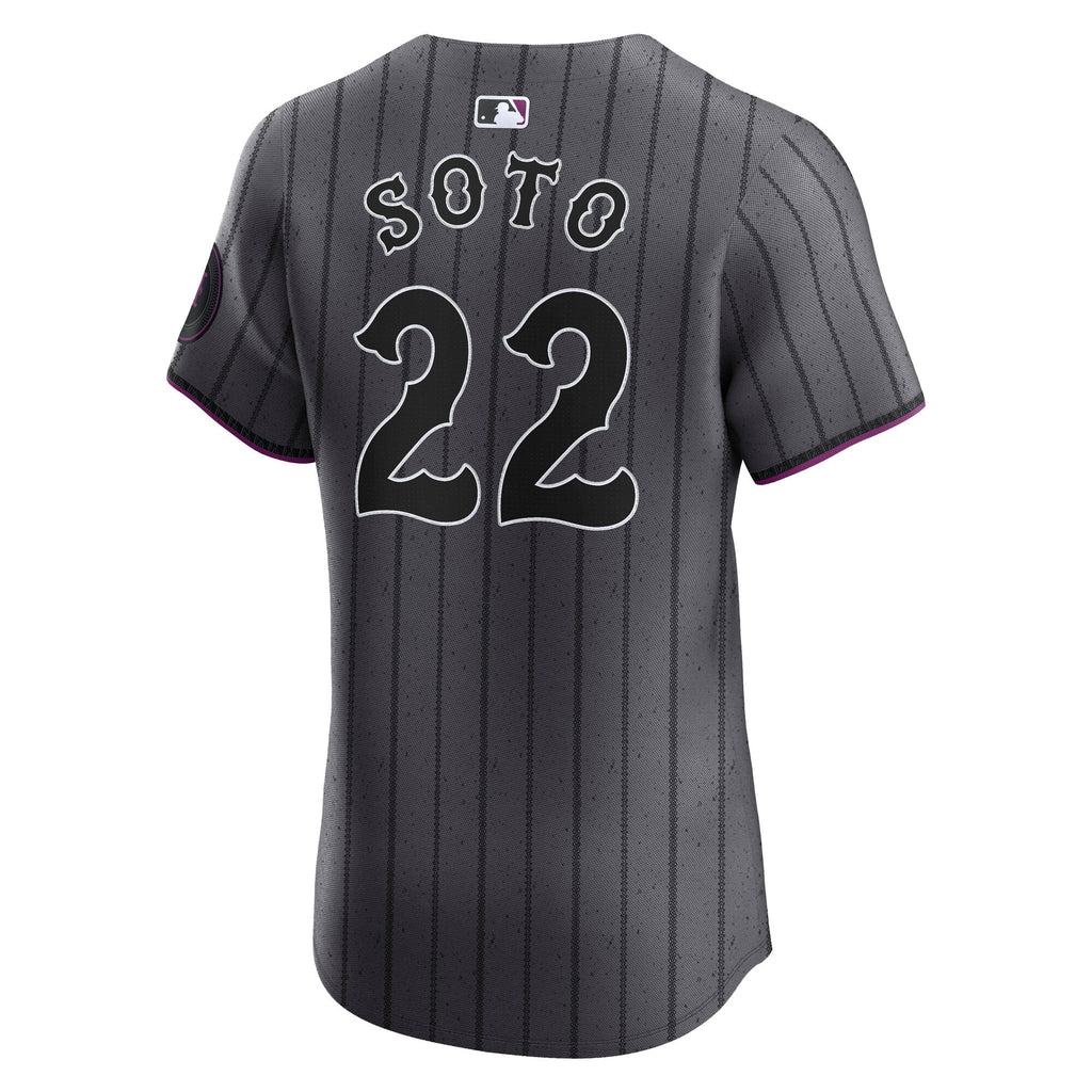New York Mets Juan Soto Nike Gray City Connect Elite Jersey
