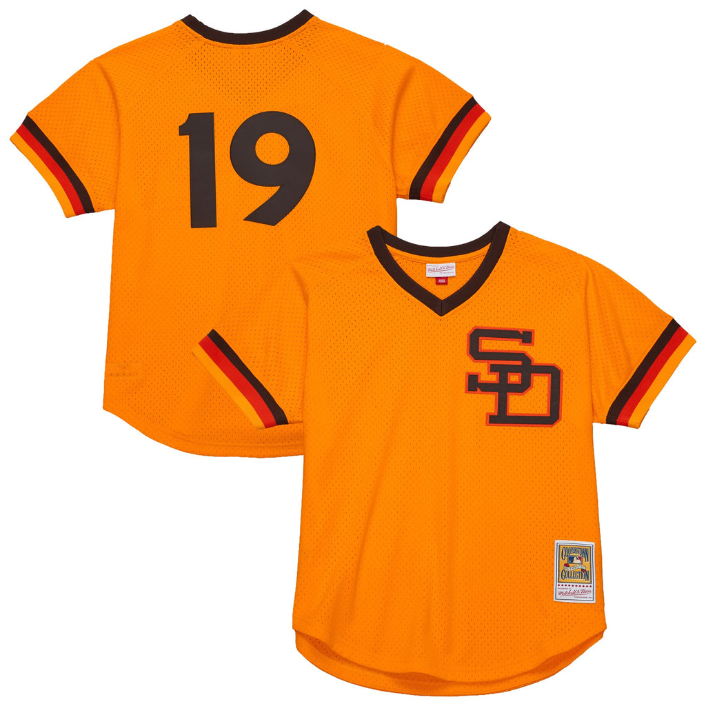 San Diego Padres Tony Gwynn Mitchell & Ness Gold Big & Tall Cooperstown Mesh Batting Practice Jersey