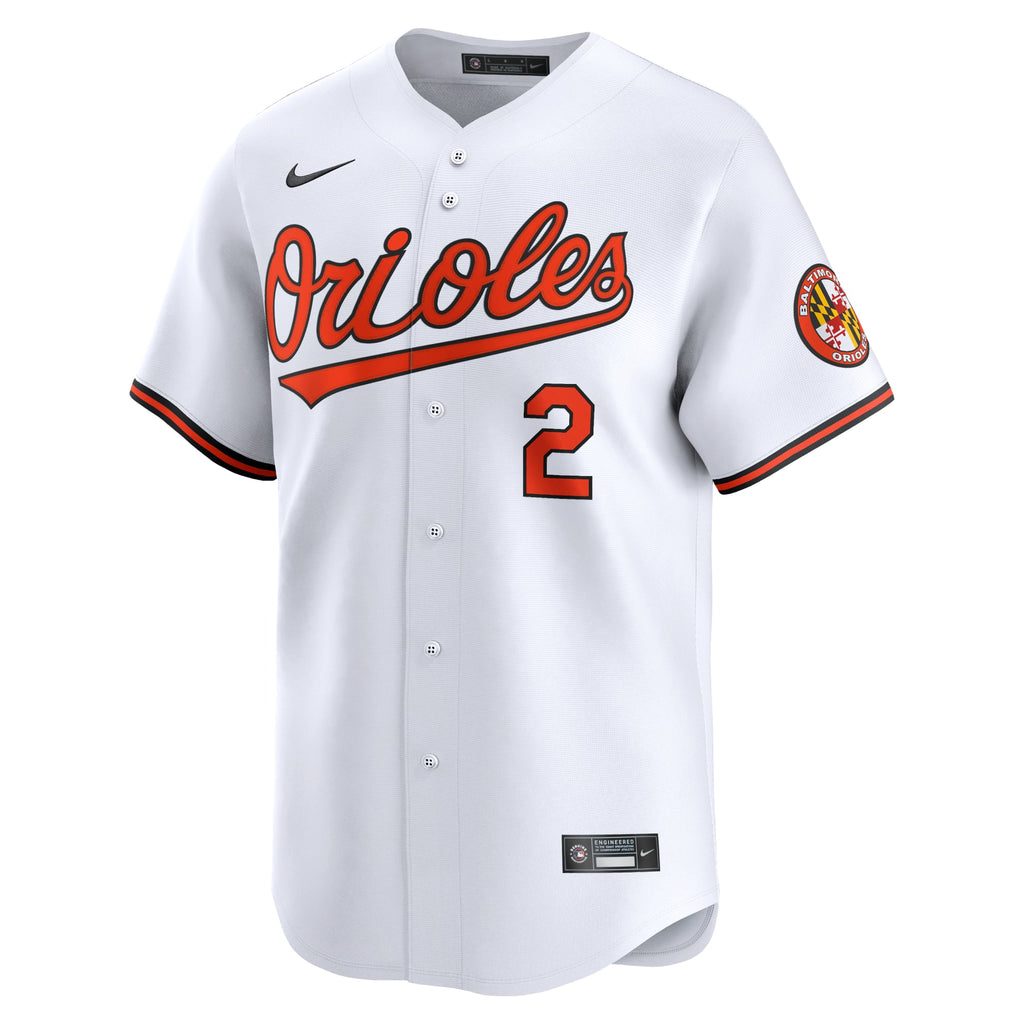 Baltimore Orioles Gunnar Henderson Nike White Home Limited Player Jersey