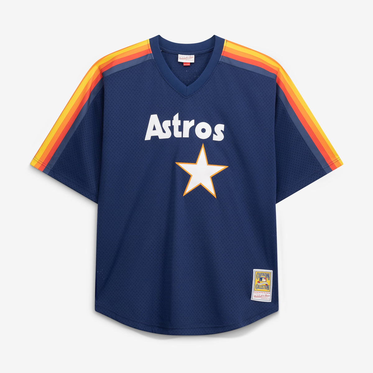 Houston Astros Nolan Ryan Mitchell & Ness Navy Cooperstown Collection Big & Tall Mesh Batting Practice Jersey