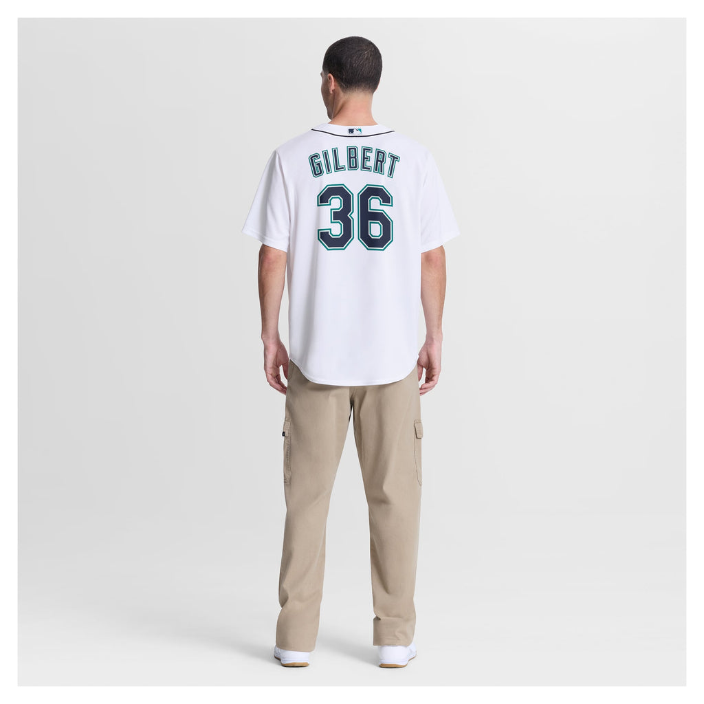 Seattle Mariners Logan Gilbert Nike White Home Replica Jersey