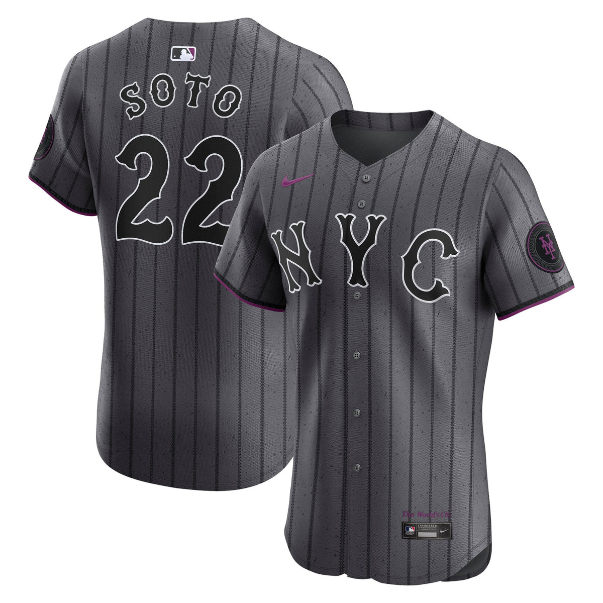 New York Mets Juan Soto Nike Gray City Connect Elite Jersey