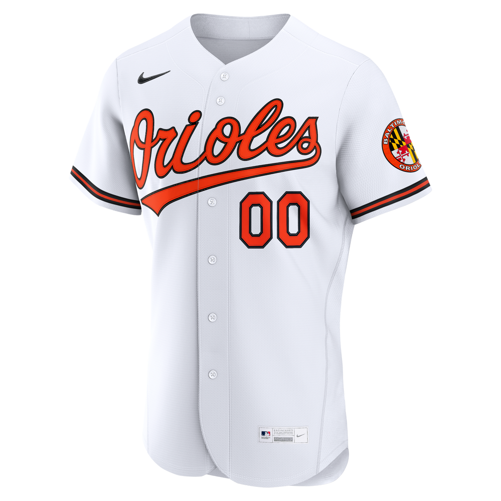 Baltimore Orioles Nike White Home Authentic Custom Jersey