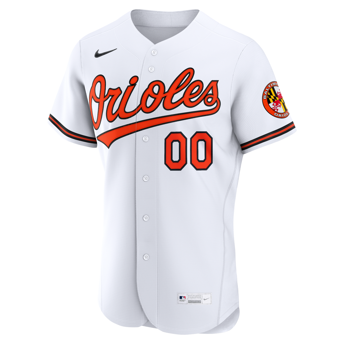 Baltimore Orioles Nike White Home Authentic Custom Jersey
