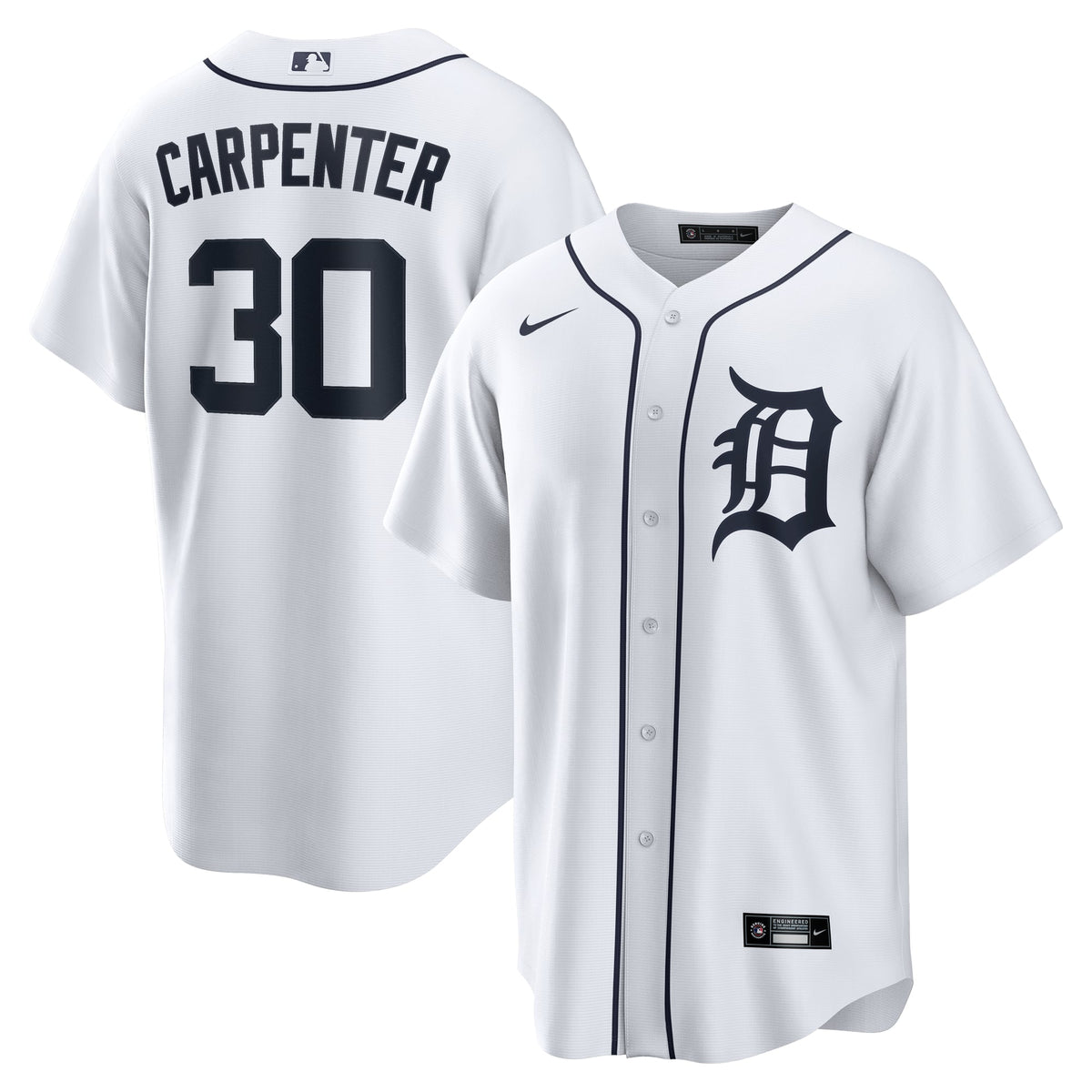 Detroit Tigers Kerry Carpenter Nike White Home Replica Jersey