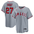 Los Angeles Angels Mike Trout Nike Gray Road Replica Jersey
