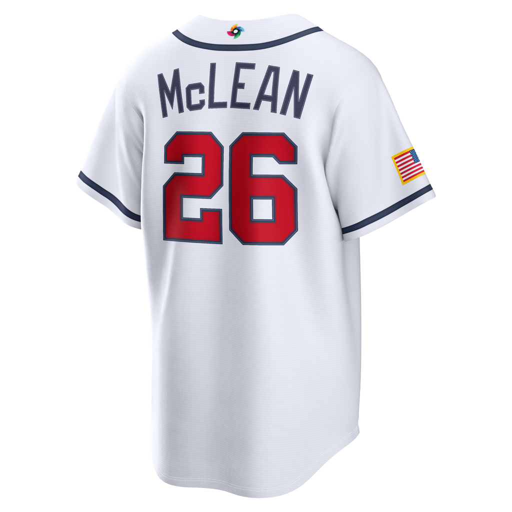 USA Baseball Nolan McLean Nike White 2026 World Baseball Classic Home Stadium Jersey