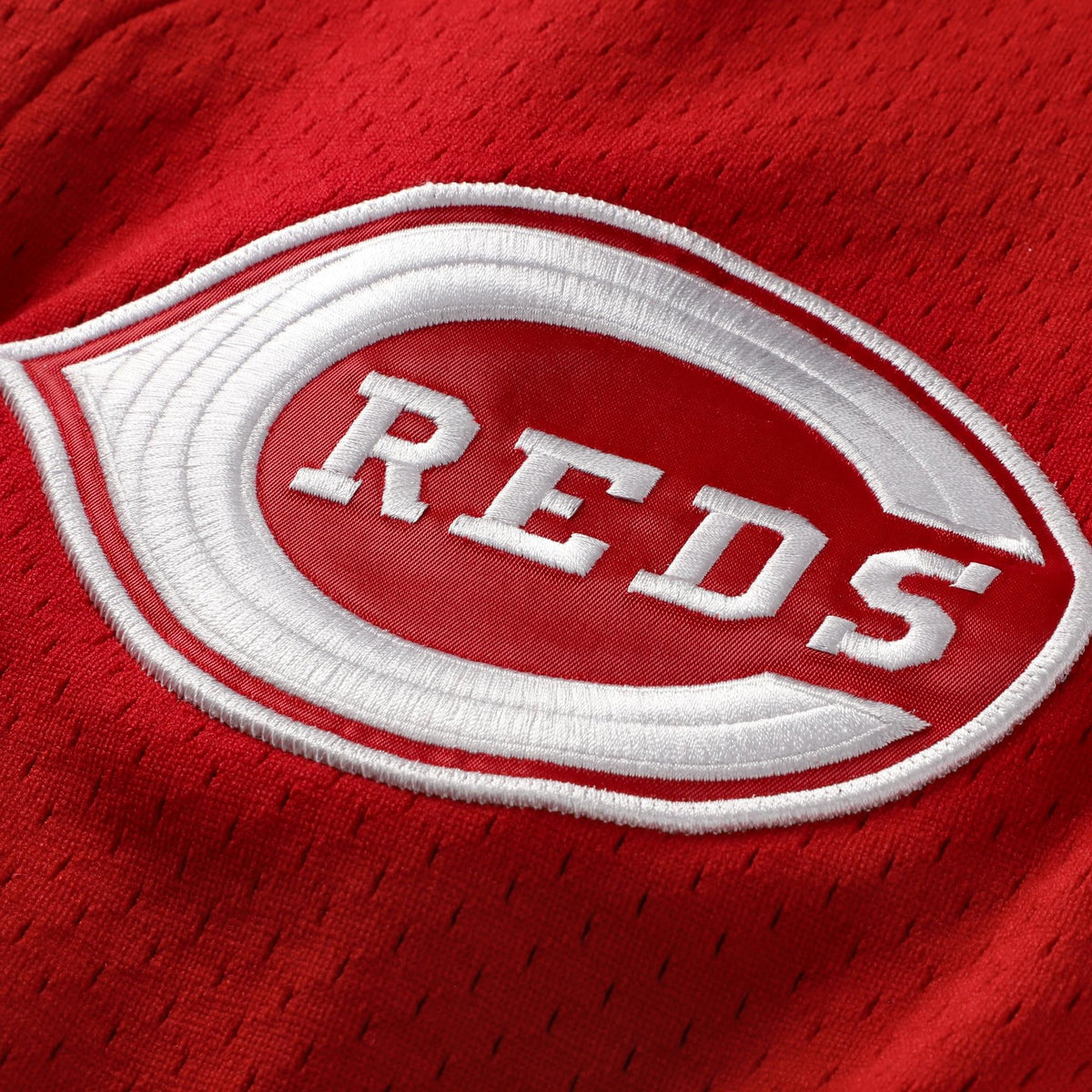 Cincinnati Reds Deion Sanders Mitchell & Ness Red Cooperstown Mesh Batting Practice Button-Up Jersey
