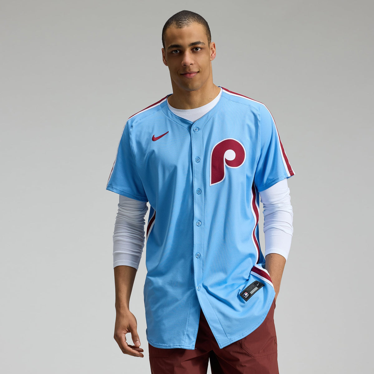Philadelphia Phillies Nike Light Blue Alternate Elite Jersey