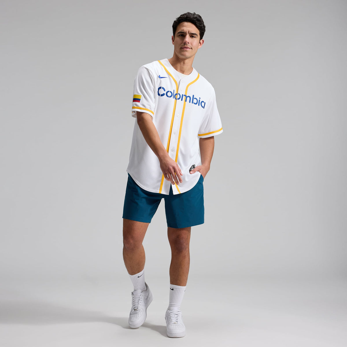 Colombia Baseball Nike White 2026 World Baseball Classic Home Stadium Jersey