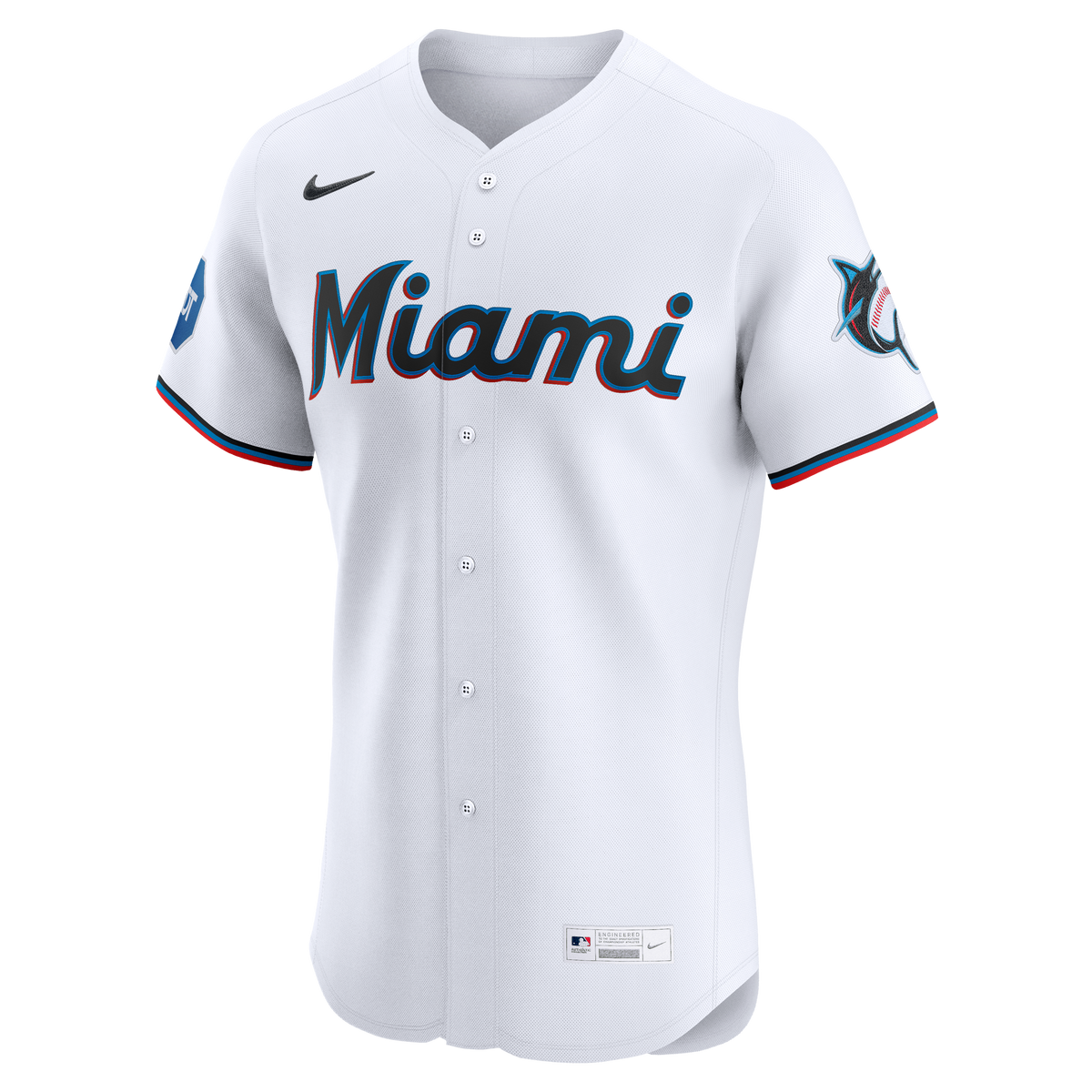 Miami Marlins Nike White Home Elite Jersey