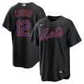 New York Mets Francisco Lindor Nike Black Alternate Replica Jersey