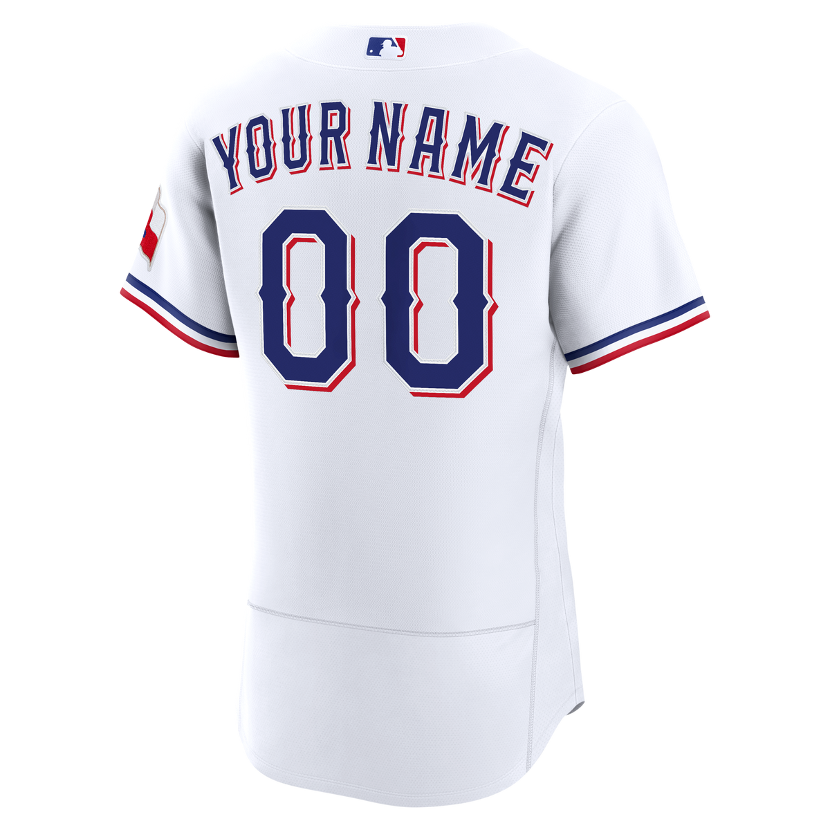 Texas Rangers Nike White Home Authentic Custom Jersey