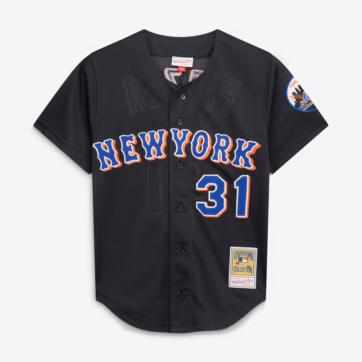 New York Mets Mike Piazza Mitchell & Ness Black Cooperstown Collection 2000 Batting Practice Jersey