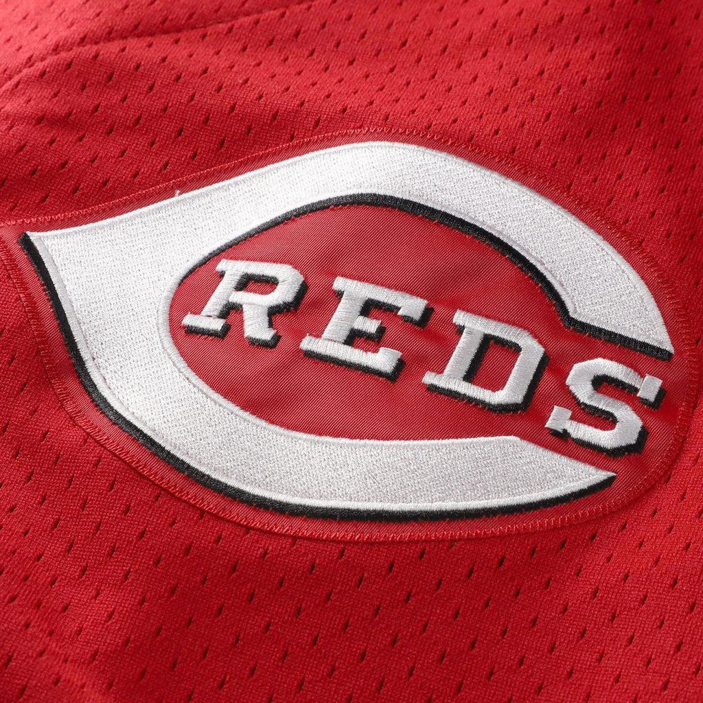 Cincinnati Reds Barry Larkin Mitchell & Ness Red Throwback Cooperstown Mesh Batting Practice Jersey