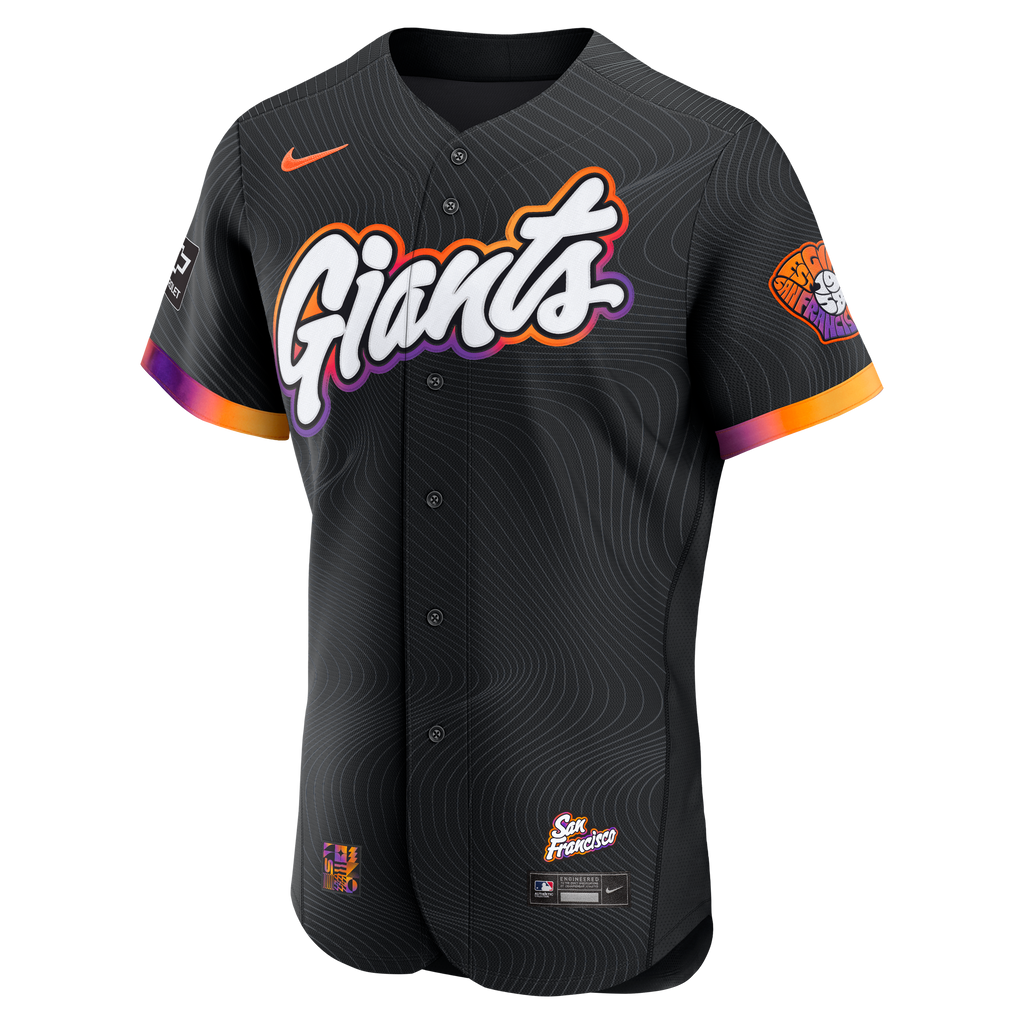 San Francisco Giants Nike Anthracite City Connect Authentic Sponsor Patch Jersey