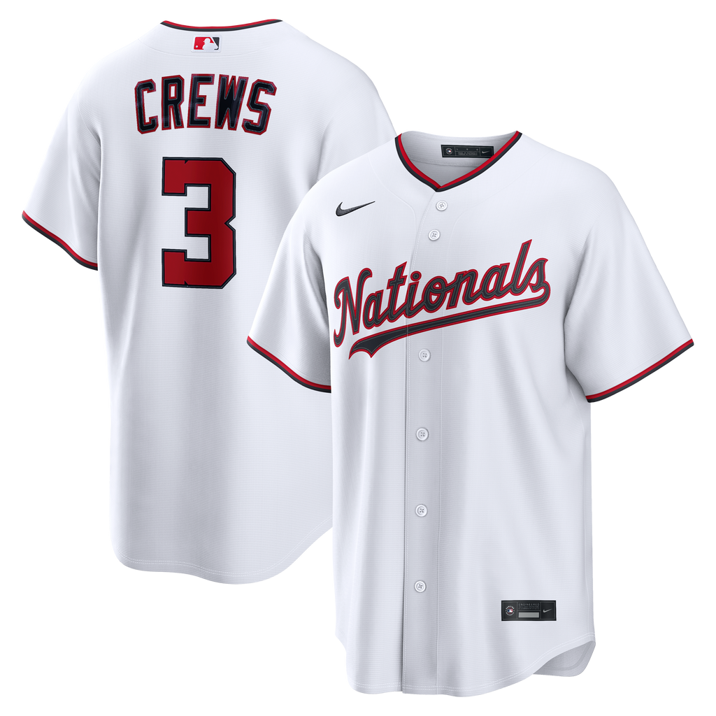 Washington Nationals Dylan Crews Nike White Home Replica Jersey
