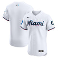 Miami Marlins Nike White Home Elite Patch Jersey