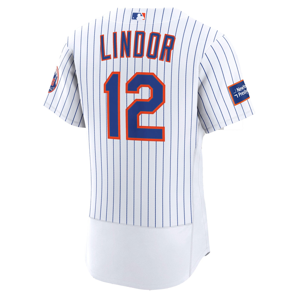 New York Mets Francisco Lindor Nike White Home Authentic Sponsor Patch Jersey