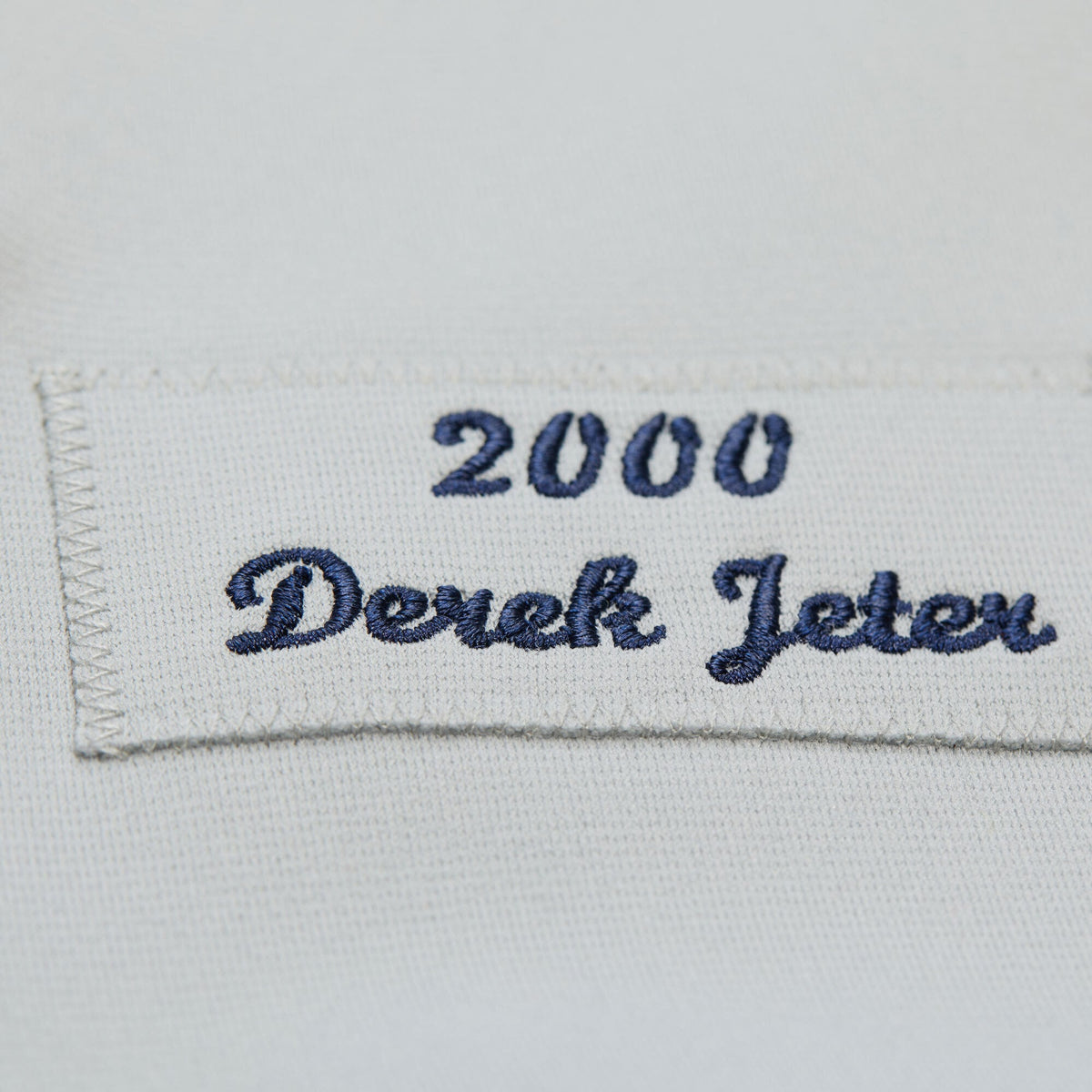 New York Yankees Derek Jeter Mitchell & Ness Gray Cooperstown Collection 2000 World Series Authentic Jersey