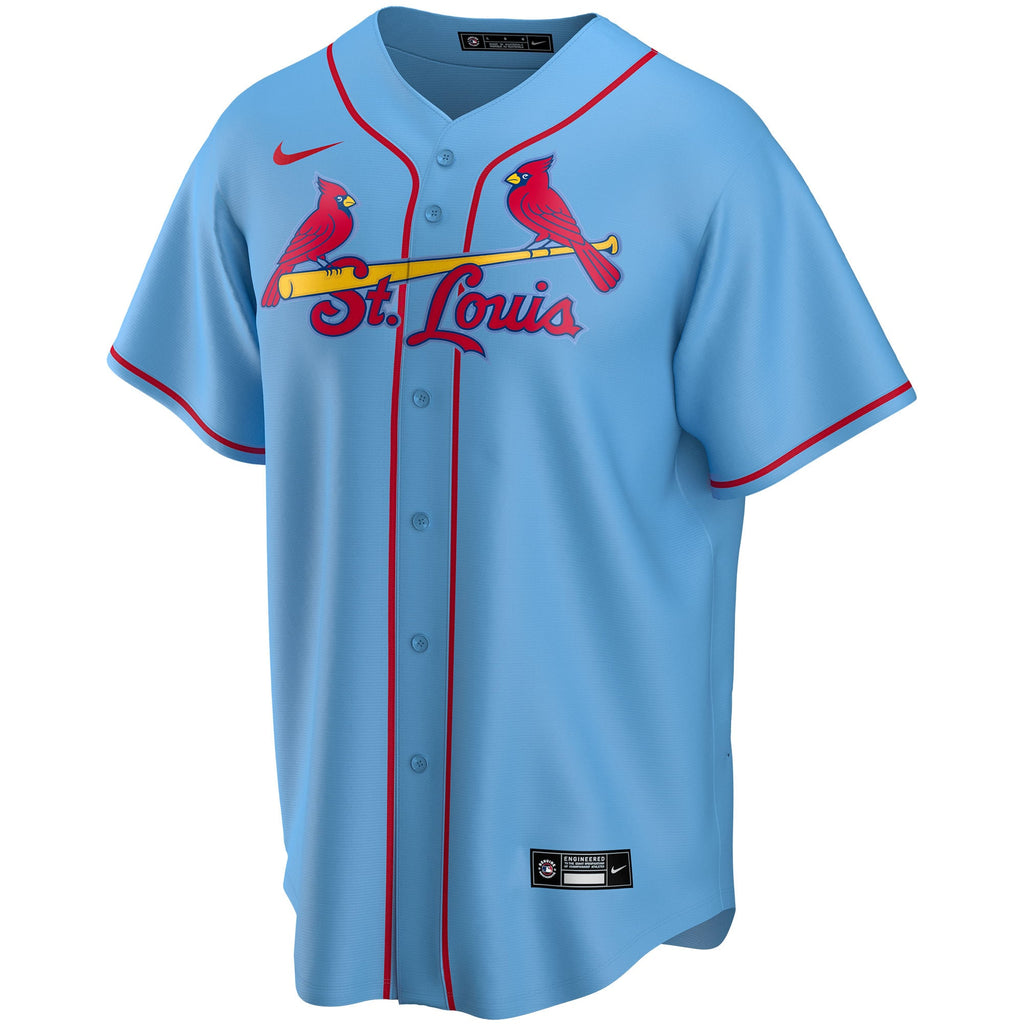 St. Louis Cardinals Nike Light Blue Alternate Replica Custom Jersey
