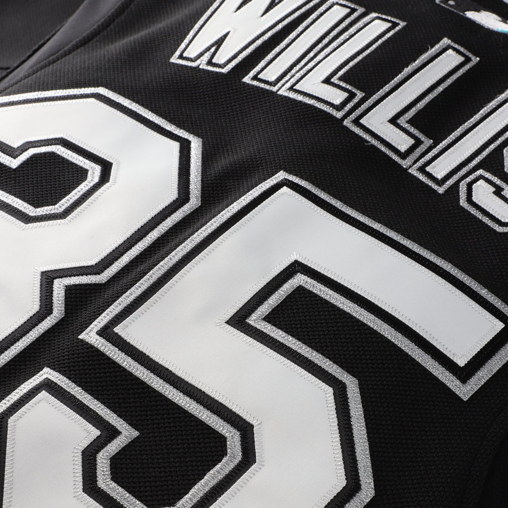 Florida Marlins Dontrelle Willis Mitchell & Ness Black Cooperstown Collection Mesh Batting Practice Button-Up Jersey