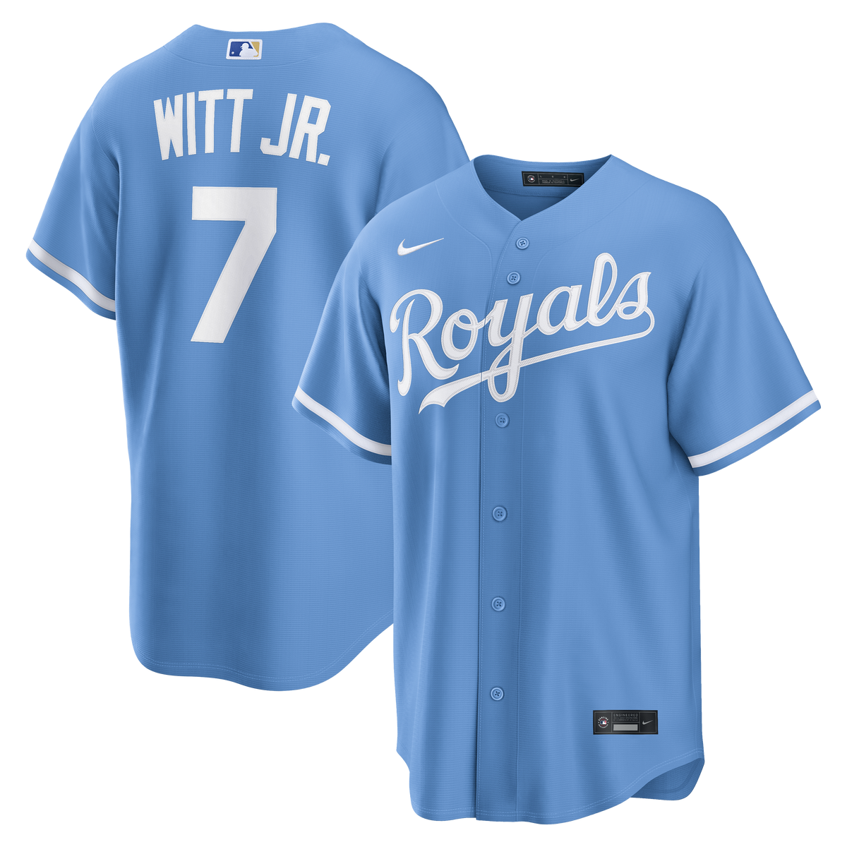 Kansas City Royals Bobby Witt Jr. Nike Gray Road Replica Jersey