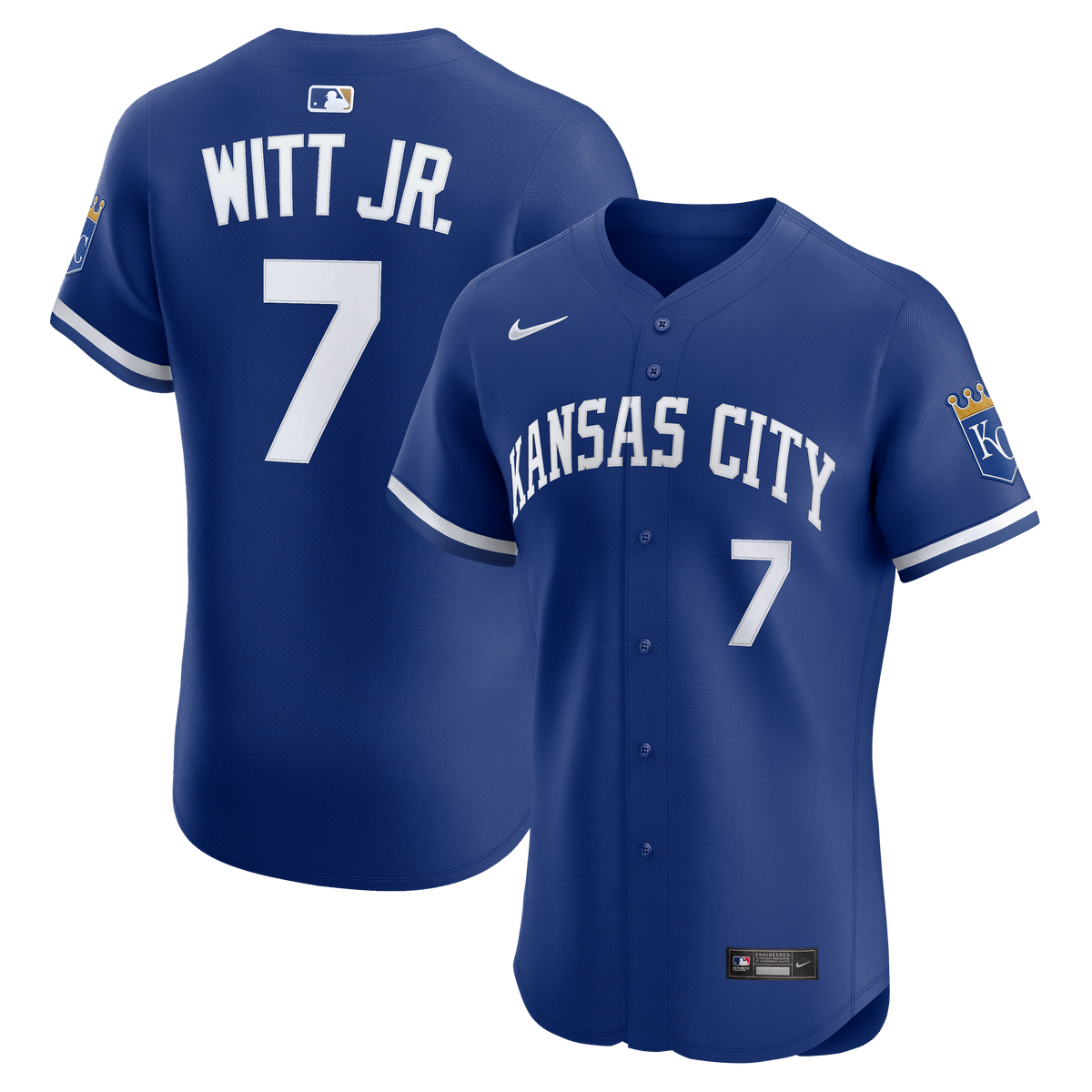 Kansas City Royals Bobby Witt Jr. Nike White Home Elite Player Jersey