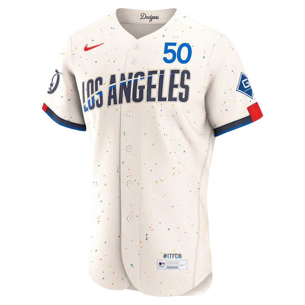 Los Angeles Dodgers Mookie Betts Nike Cream City Connect Authentic Sponsor Patch Jersey
