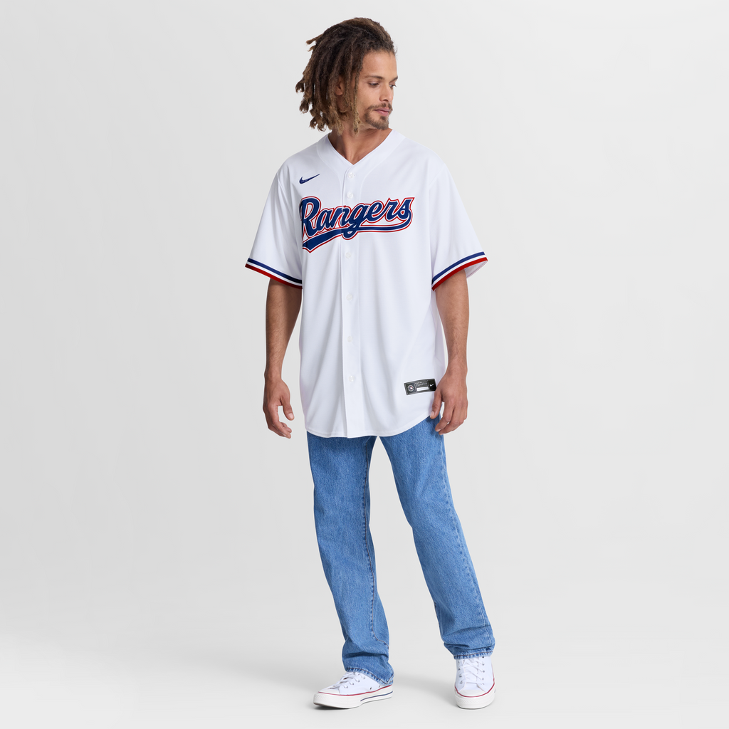 Texas Rangers Wyatt Langford Nike White Home Replica Jersey