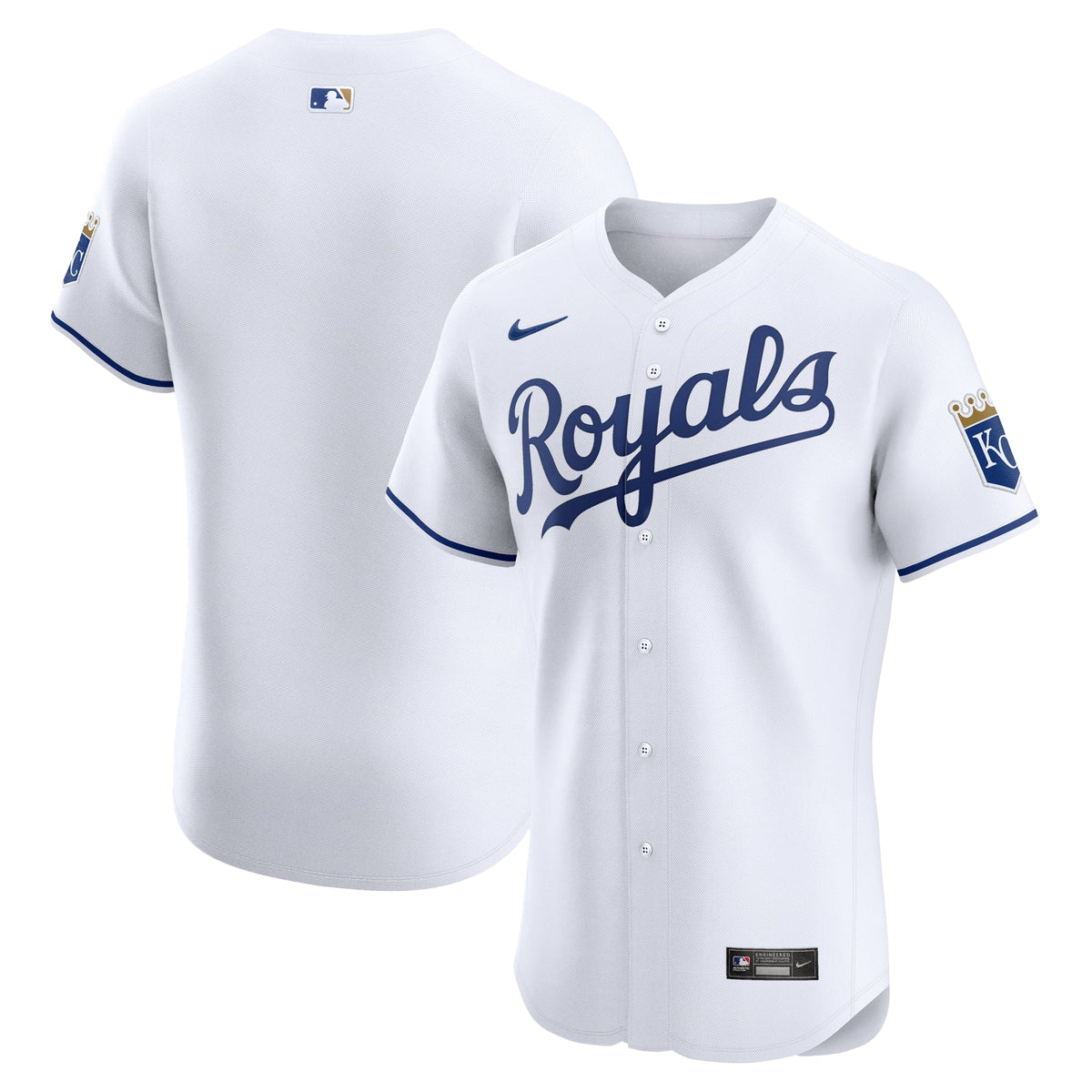 Kansas City Royals Nike Gray Road Vapor Premier Elite Patch Jersey
