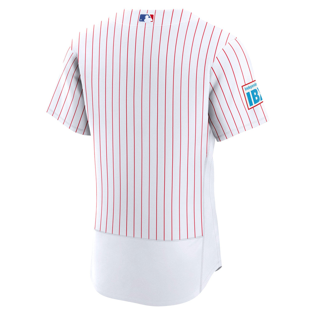 Philadelphia Phillies Nike White Home Sponsor Patch Authentic Jersey
