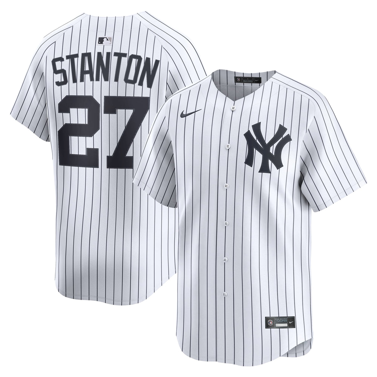 New York Yankees Giancarlo Stanton Nike White Home Limited Player Jersey