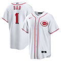 Cincinnati Reds Nike White #1 Dad Home Replica Jersey