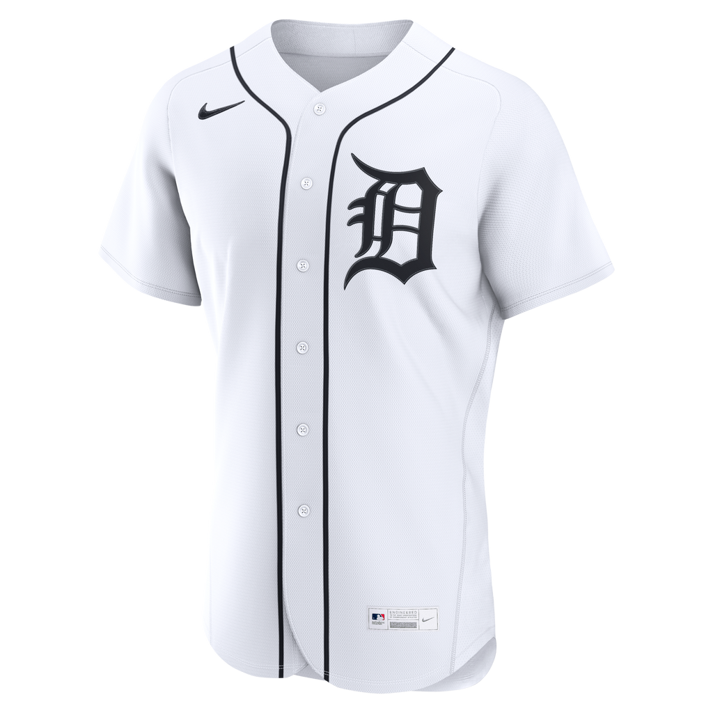 Detroit Tigers Nike White Home Authentic Custom Jersey