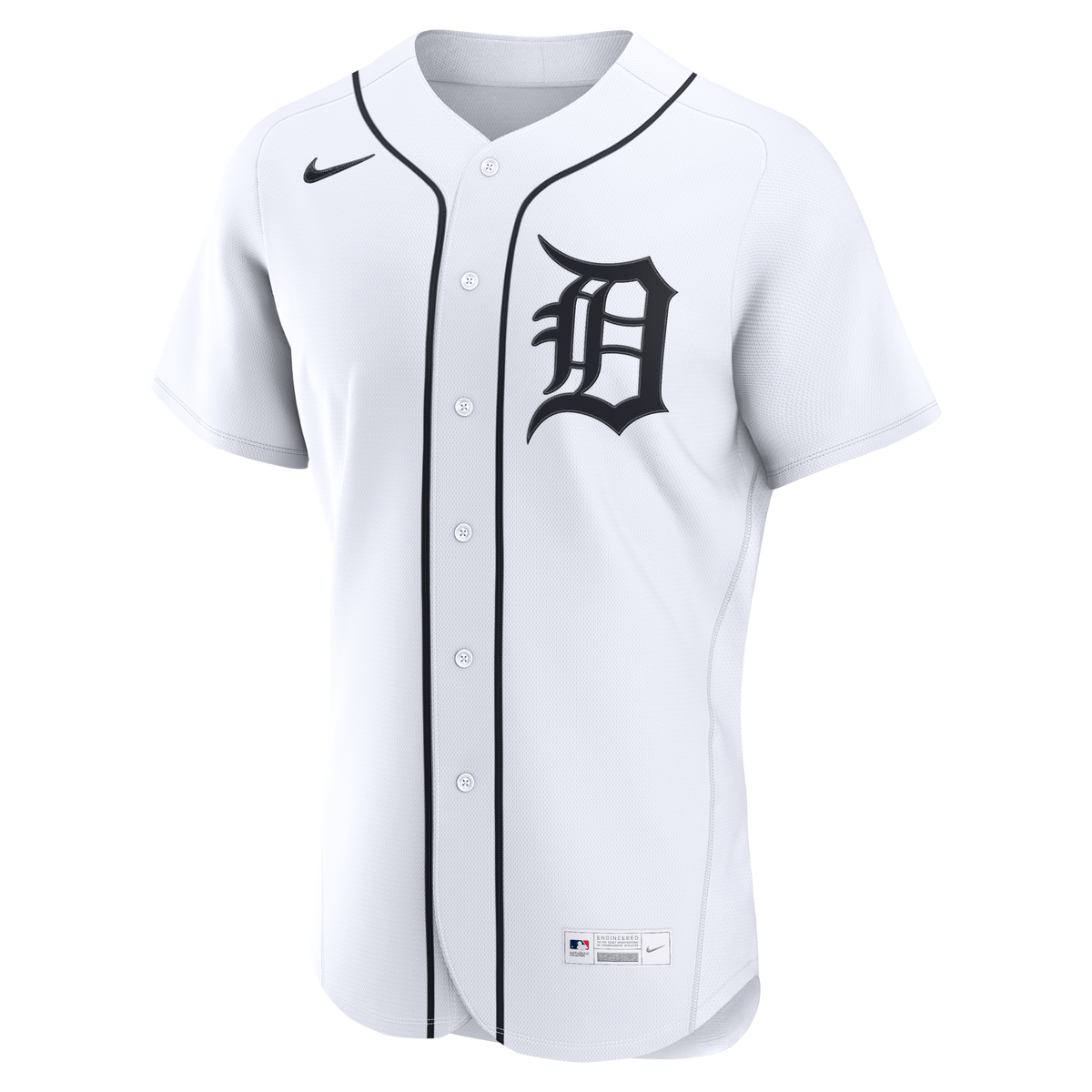 Detroit Tigers Nike White Home Authentic Custom Jersey