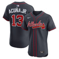 Atlanta Braves Ronald Acuña Jr. Nike Navy Alternate Elite Jersey