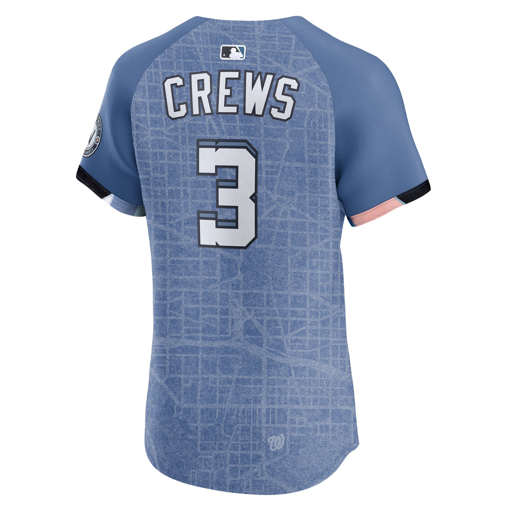 Washington Nationals Dylan Crews Nike Blue 2025 City Connect Elite Player Jersey