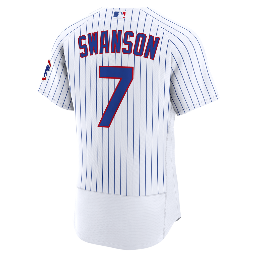 Chicago Cubs Dansby Swanson Nike White Home Authentic Jersey