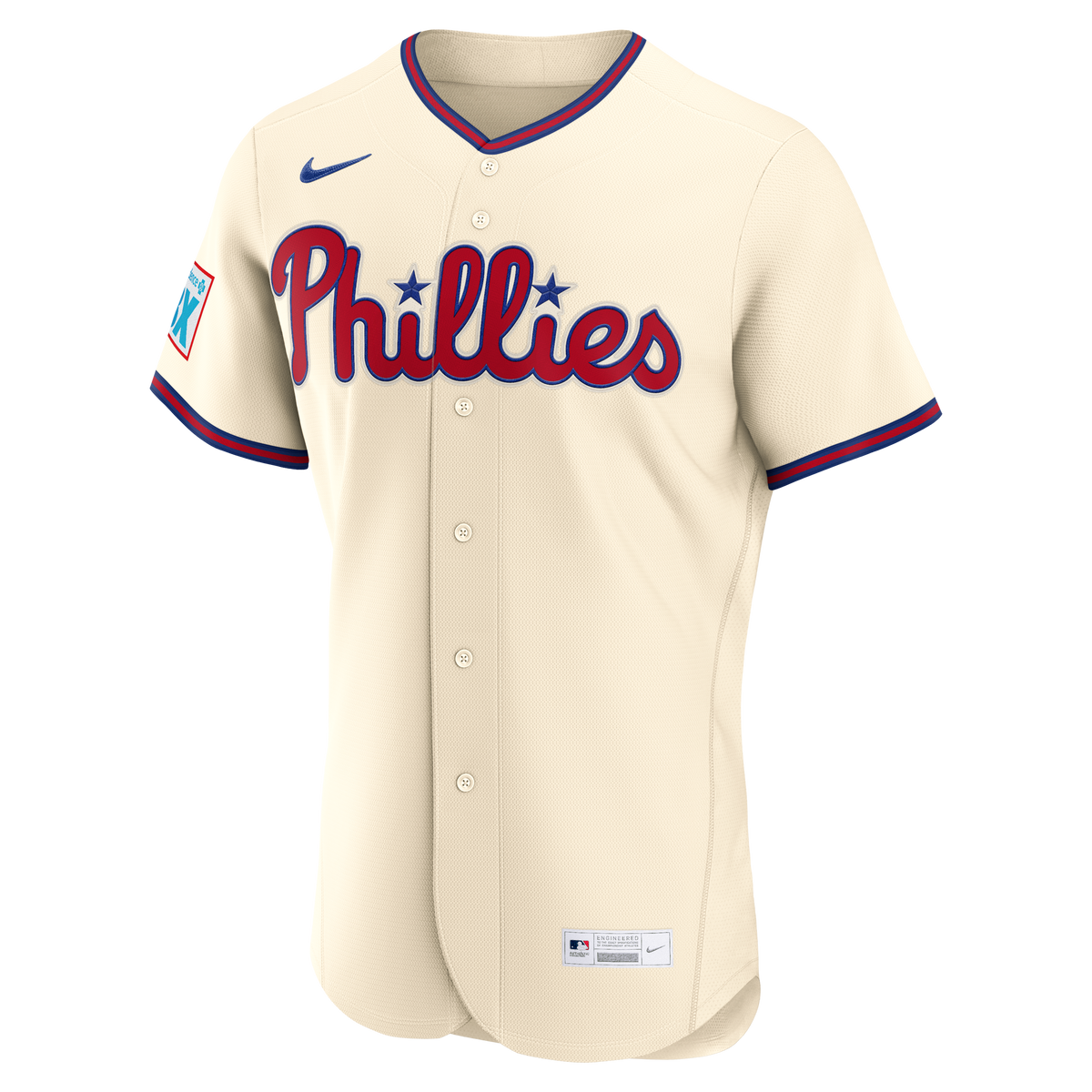 Philadelphia Phillies Bryce Harper Nike Cream Alternate Authentic Sponsor Patch Jersey