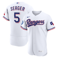 Texas Rangers Corey Seager Nike White Home Authentic Sponsor Patch Jersey